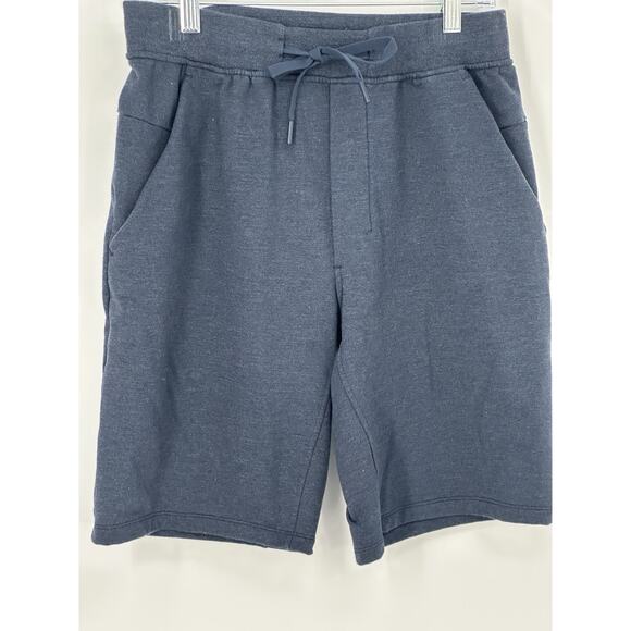 Lululemon Men’s Medium Navy Drawstring Shorts Cotton-Blend Casual Lounge Stretch - Picture 7 of 13